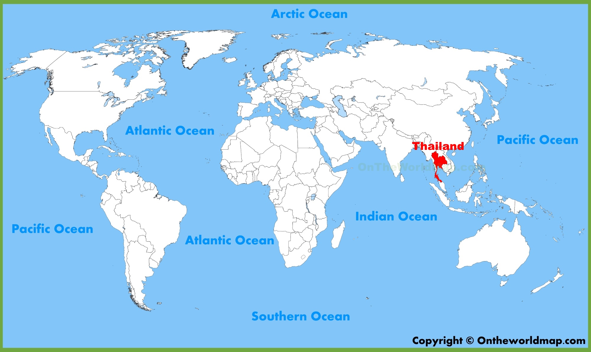 Location Of Bangkok In World Map